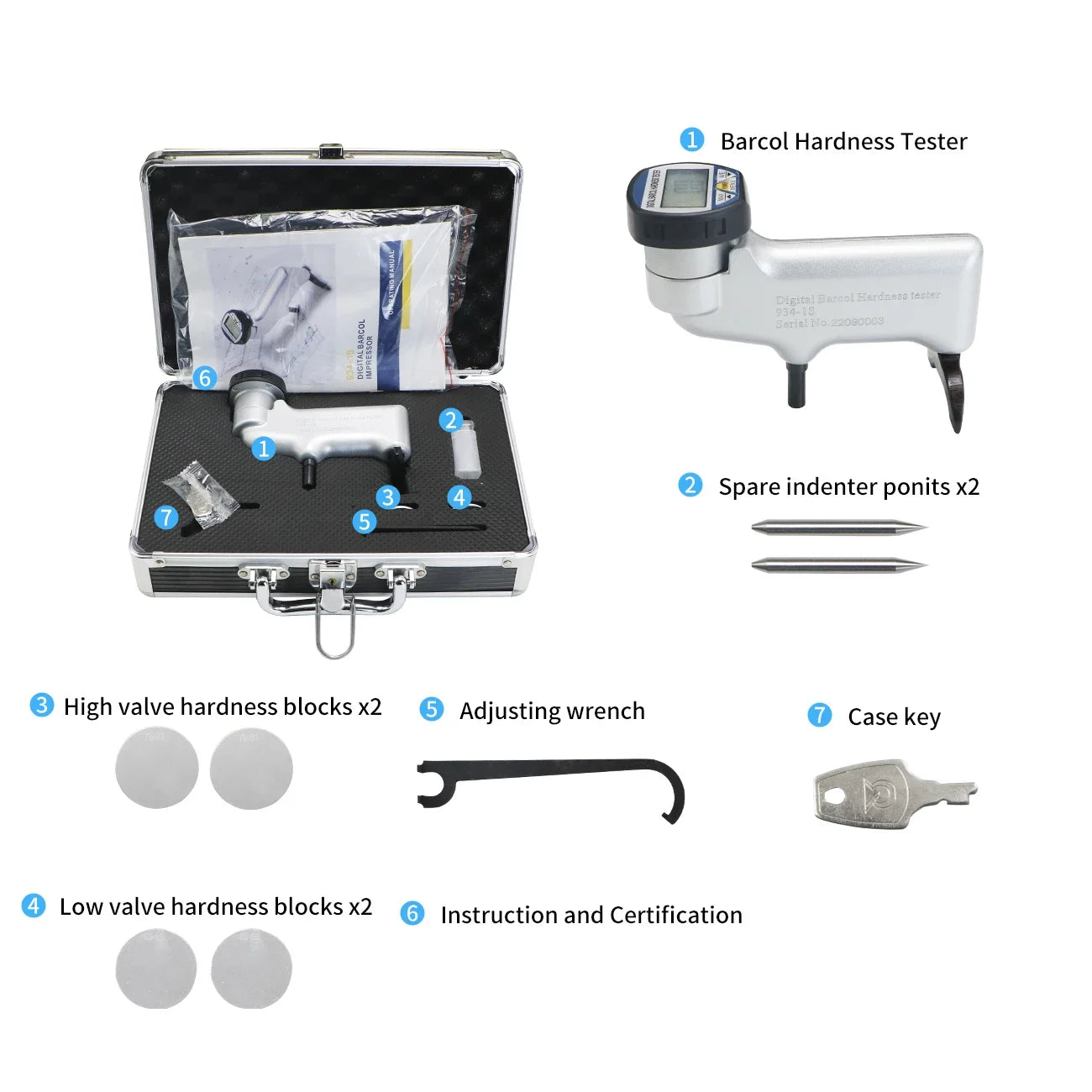 Barcol Hardness Tester for Aluminum & Copper