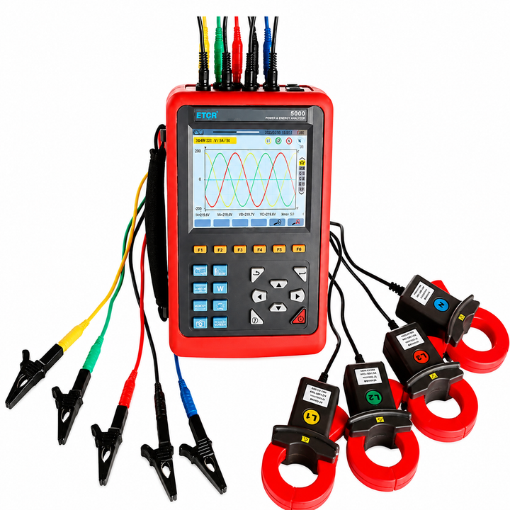 ETCR5000 Three-Phase Power Quality Analyzer – Industrial Energy & Harmonic Analysis System