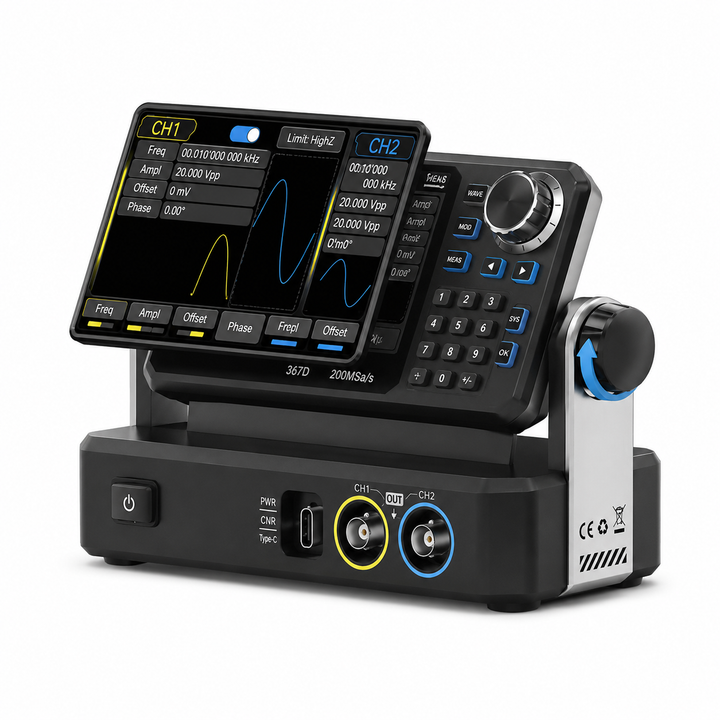 367D Dual-Channel Function Generator – 200MSa/s Arbitrary Waveform Signal Generator for Industrial Testing & Calibration