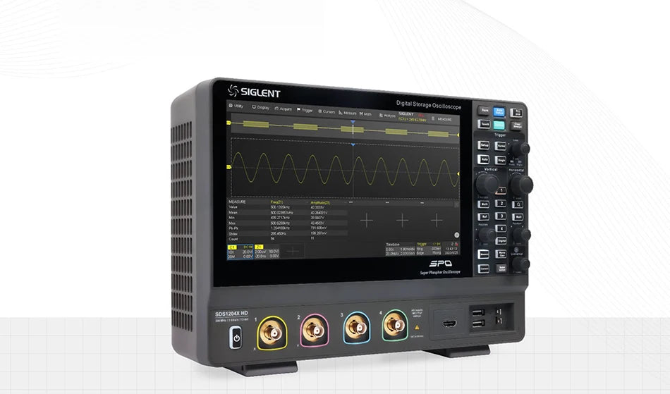 SIGLENT SDS1204X HD 4-Channel 200MHz Digital Storage Oscilloscope with 12-Bit Resolution