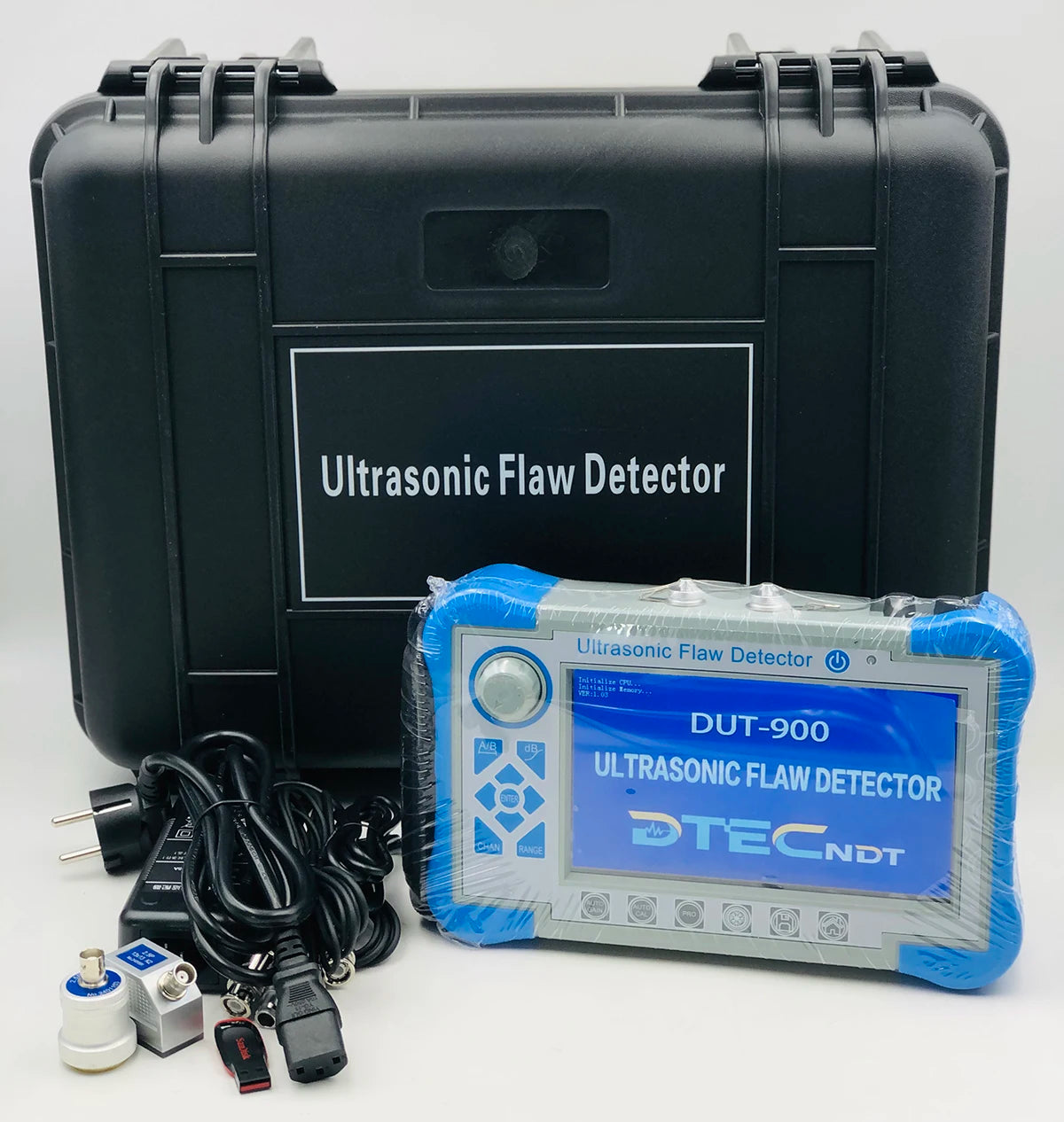 DTEC DUT900 Professional Digital Ultrasonic Flaw Detector | 7" Touchscreen NDT Inspection System