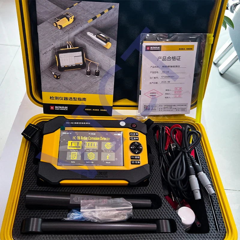 HC-X6 Digital Half-Cell Rebar Corrosion Tester for Concrete Inspection