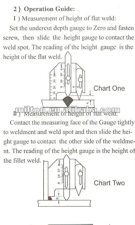 Professional Weld Bead Height Gauge Metric Welding Inspection Ruler for Seam Gap, Pipe, Boiler & Bridge Inspection
