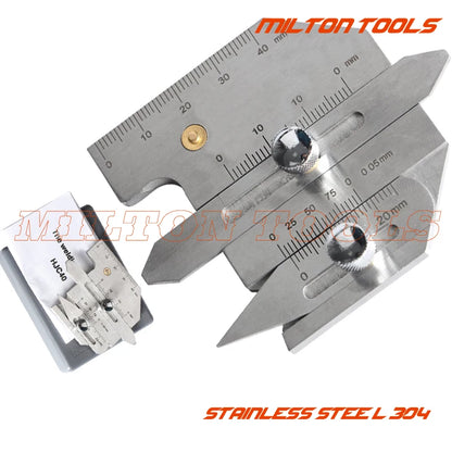 Professional Weld Bead Height Gauge Metric Welding Inspection Ruler for Seam Gap, Pipe, Boiler & Bridge Inspection