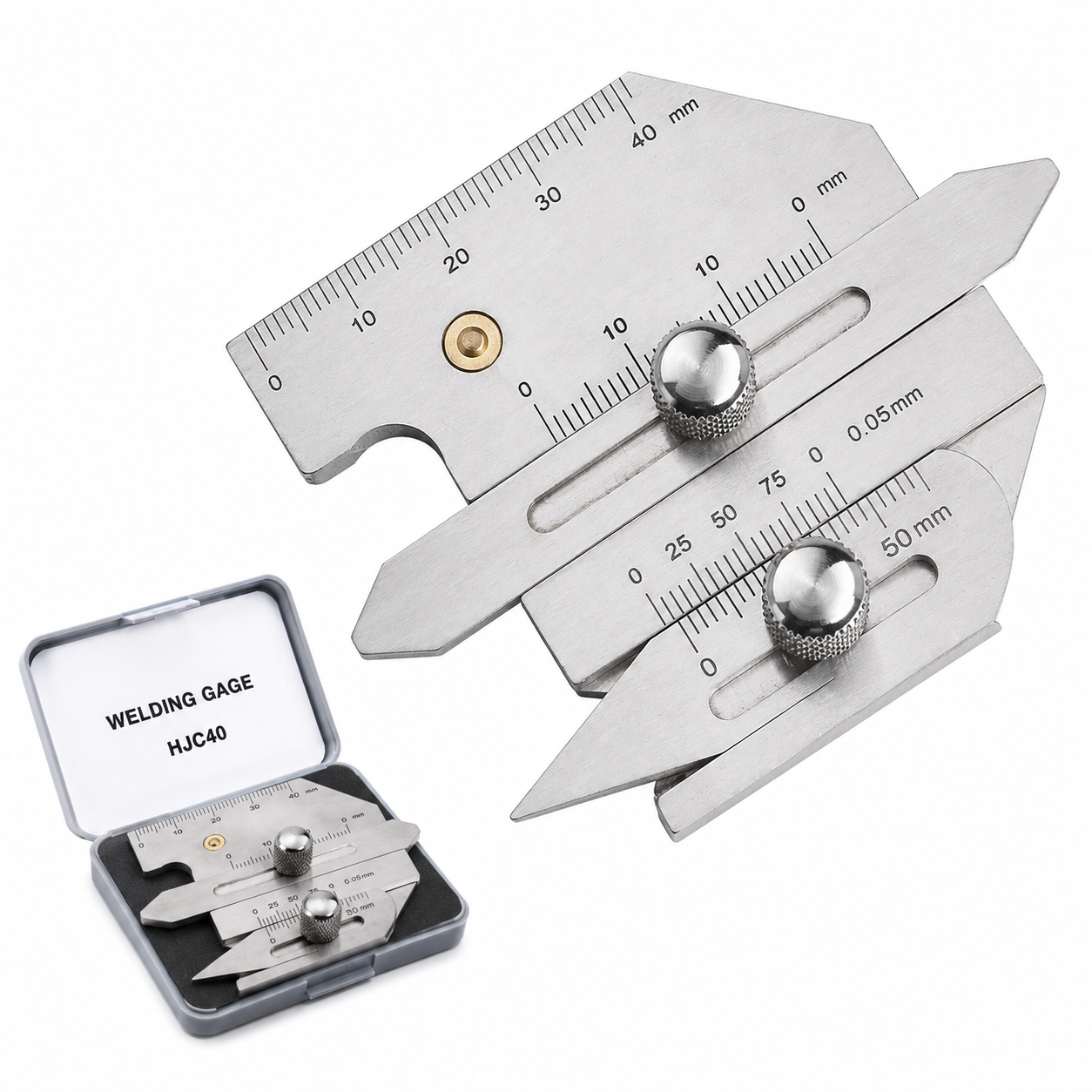 Professional Weld Bead Height Gauge Metric Welding Inspection Ruler for Seam Gap, Pipe, Boiler & Bridge Inspection