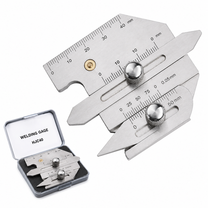 Professional Weld Bead Height Gauge Metric Welding Inspection Ruler for Seam Gap, Pipe, Boiler & Bridge Inspection