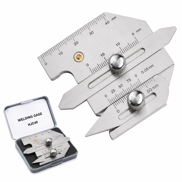 Professional Weld Bead Height Gauge Metric Welding Inspection Ruler for Seam Gap, Pipe, Boiler & Bridge Inspection