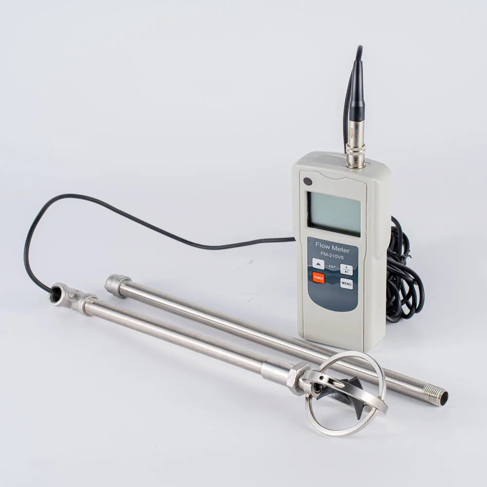 FM-210V5 Portable Digital Water Flow Meter / 0.01–5.00 m/s Open Channel, River & Irrigation Flow Velocity Meter