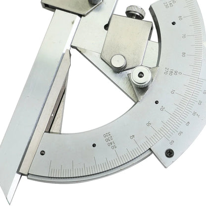320° Precision Universal Protractor Goniometer Stainless Steel Angle Measuring Tool