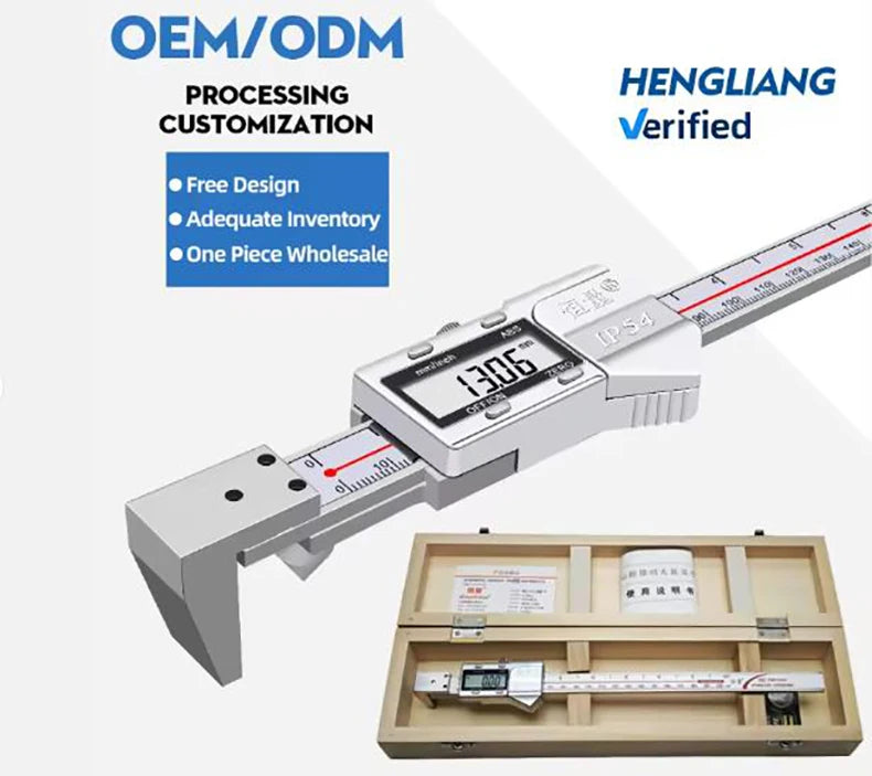 Horizontal Edge Center Digital Caliper with Conical Probe | 0.01mm Precision Stainless Steel Measuring Tool
