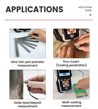 Professional Ultrasonic Thickness Gauge with A/B Scan & 0.1mm Resolution