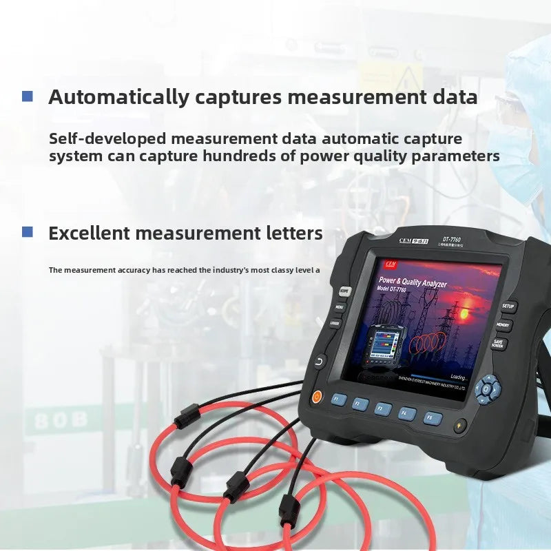 DT-7760 Industrial Three-Phase Power Quality Analyzer with Thermal Imaging Camera