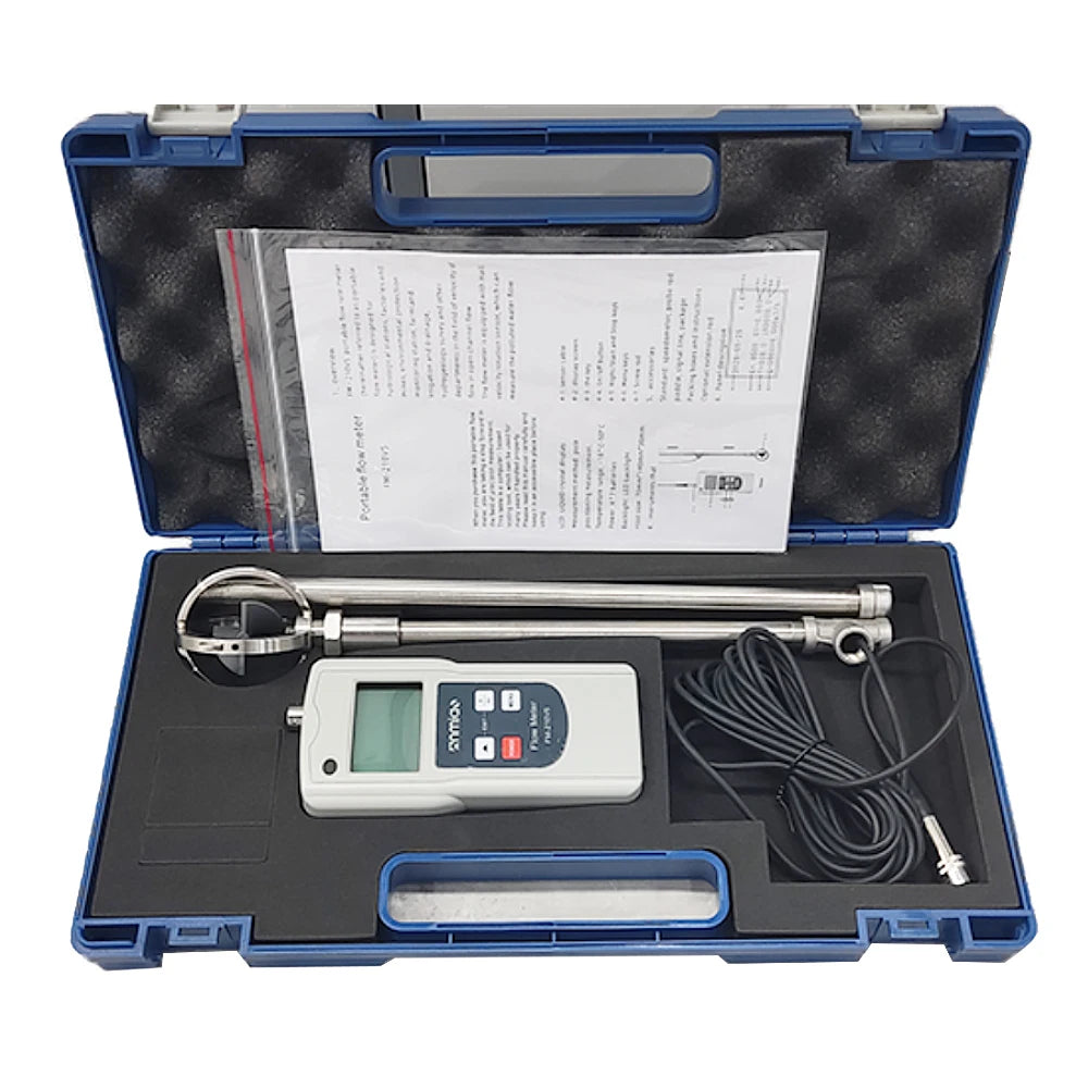 FM-210V5 Portable Digital Water Flow Meter / 0.01–5.00 m/s Open Channel, River & Irrigation Flow Velocity Meter