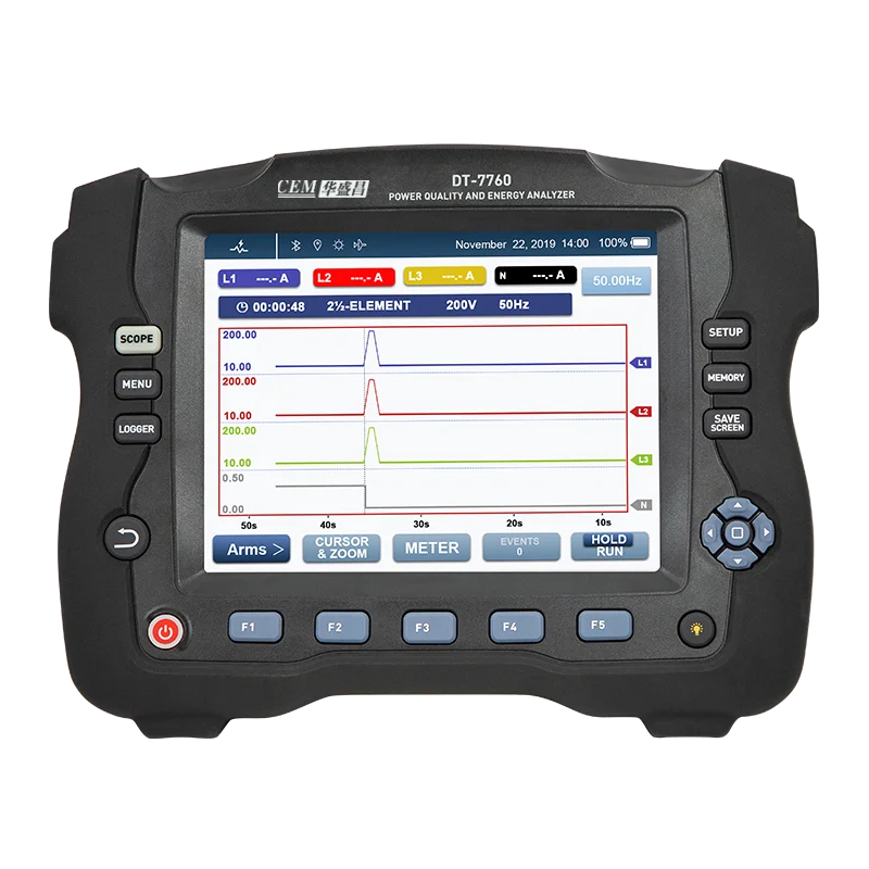 DT-7760 Industrial Three-Phase Power Quality Analyzer with Thermal Imaging Camera