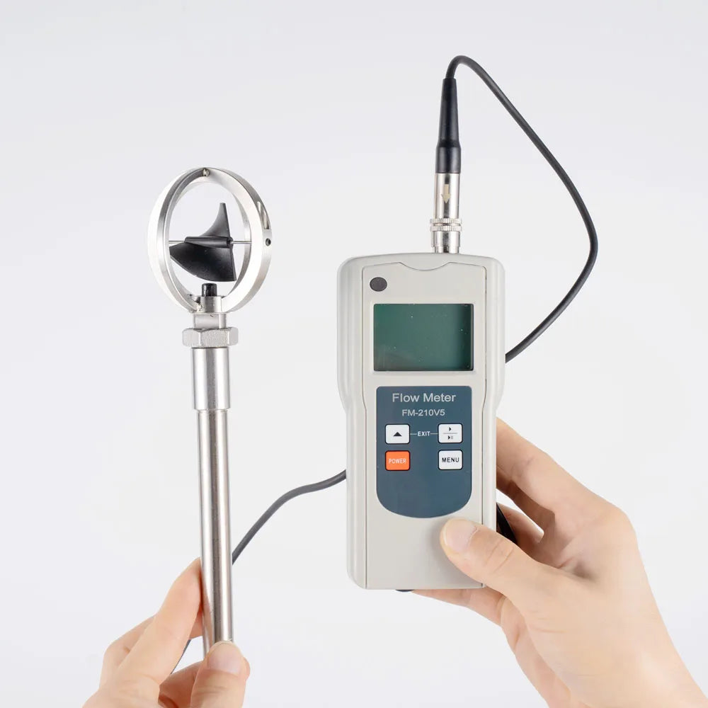 FM-210V5 Portable Digital Water Flow Meter / 0.01–5.00 m/s Open Channel, River & Irrigation Flow Velocity Meter