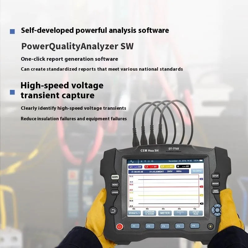 DT-7760 Industrial Three-Phase Power Quality Analyzer with Thermal Imaging Camera