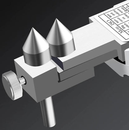 Horizontal Edge Center Digital Caliper with Conical Probe | 0.01mm Precision Stainless Steel Measuring Tool
