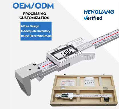 Horizontal Edge Center Digital Caliper with Conical Probe | 0.01mm Precision Stainless Steel Measuring Tool