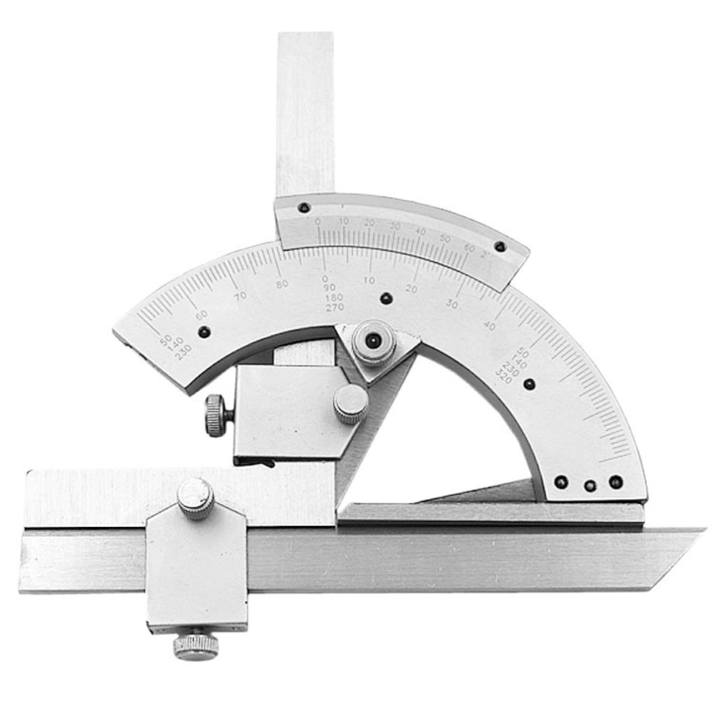 320° Precision Universal Protractor Goniometer Stainless Steel Angle Measuring Tool