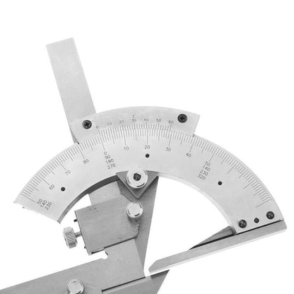 320° Precision Universal Protractor Goniometer Stainless Steel Angle Measuring Tool
