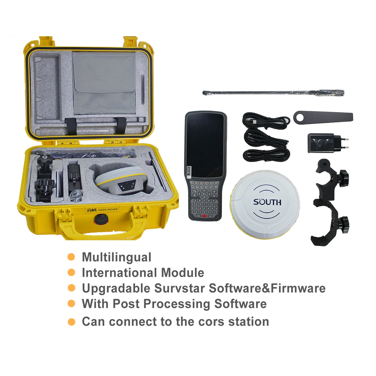 SOUTH Galaxy G3 Professional GNSS RTK Survey Receiver – 1598 Channels, IMU 60°, UHF 2W & NTRIP