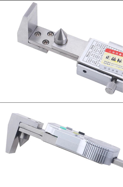 Horizontal Edge Center Digital Caliper with Conical Probe | 0.01mm Precision Stainless Steel Measuring Tool