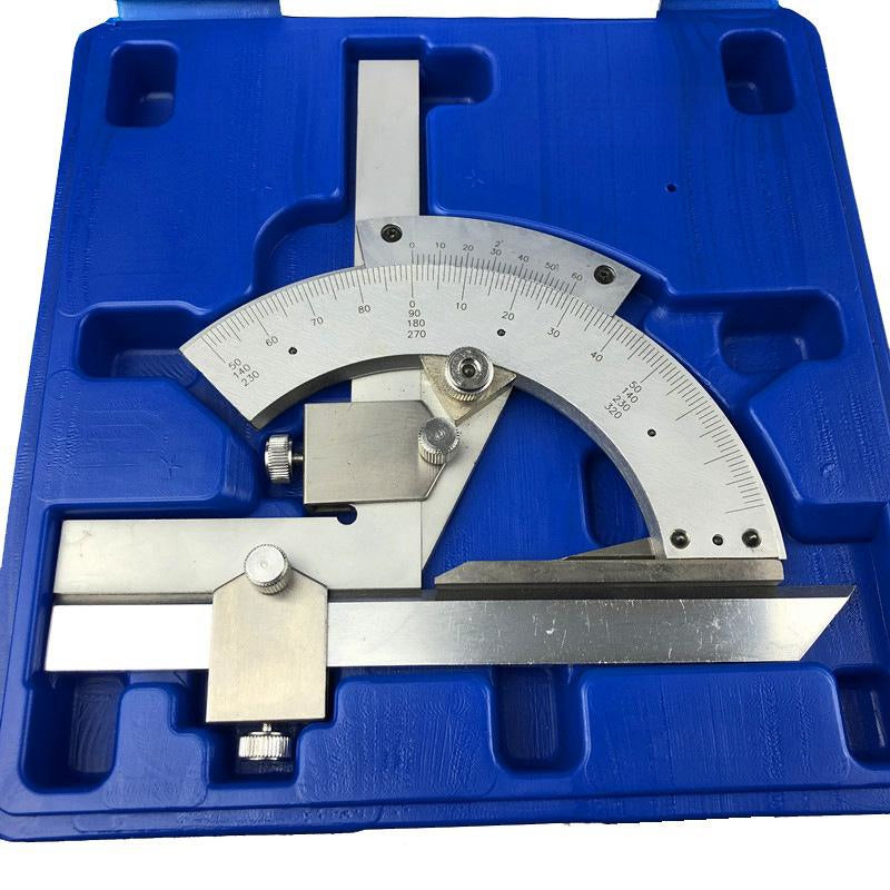 320° Precision Universal Protractor Goniometer Stainless Steel Angle Measuring Tool