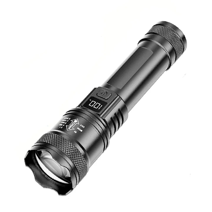 PowerBeam Zoom LED Flashlight – Rechargeable Waterproof Torch