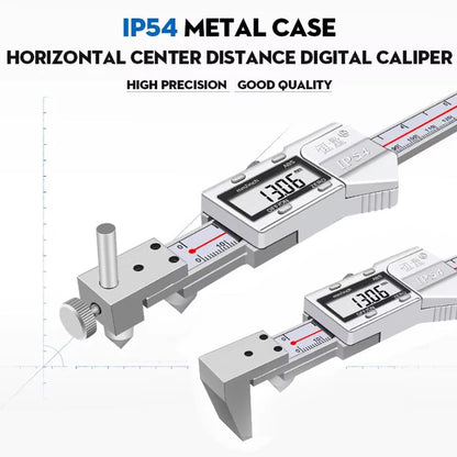 Horizontal Edge Center Digital Caliper with Conical Probe | 0.01mm Precision Stainless Steel Measuring Tool