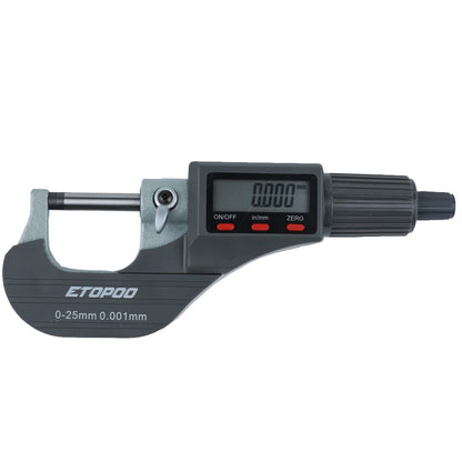 Digital Outside Micrometer Set 0–100mm | 4-Piece Electronic Precision Micrometer Kit 0.001mm