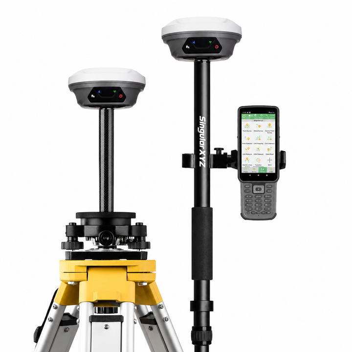 SingularXYZ E1 Lite RTK GNSS Receiver Base & Rover Kit – 1cm Accuracy Waterproof Surveying System