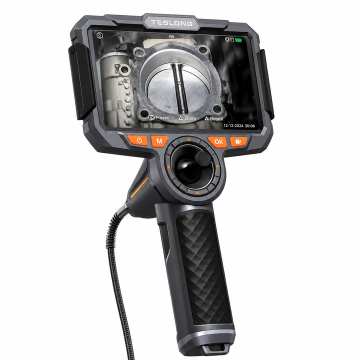 TF600 4-Way Articulating Industrial Borescope – HD Inspection Camera with Dual Lens & 1080P Display
